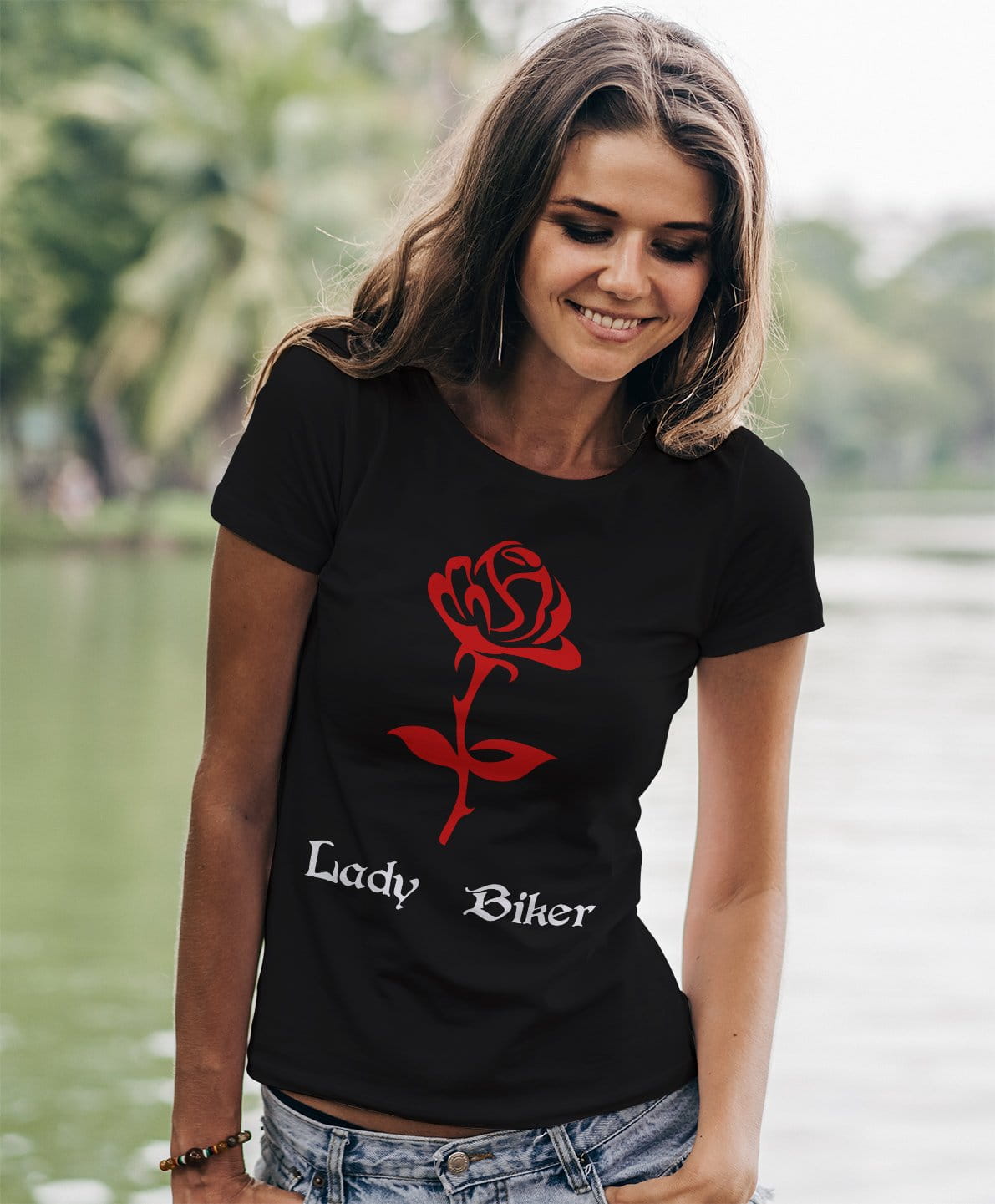Lady biker Damska koszulka motocyklowa